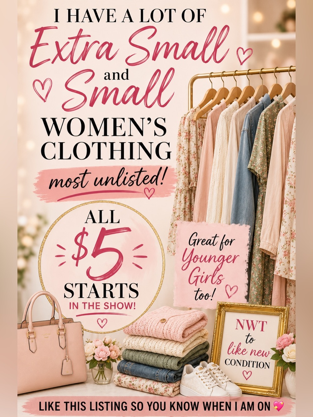 👗 Live show listing for low start xs-sm women’s clothing